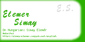 elemer simay business card